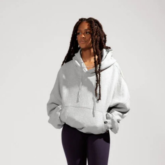 POPFLEX Tops - Popflex Pullover Cloud Hoodie Heather Grey Size S/M